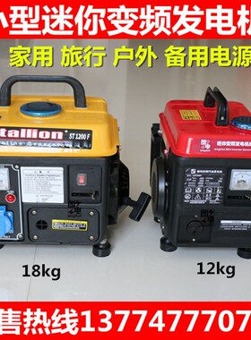 便携式汽油发电机家用1000W220单相伏小型迷你户外低静音车载变频