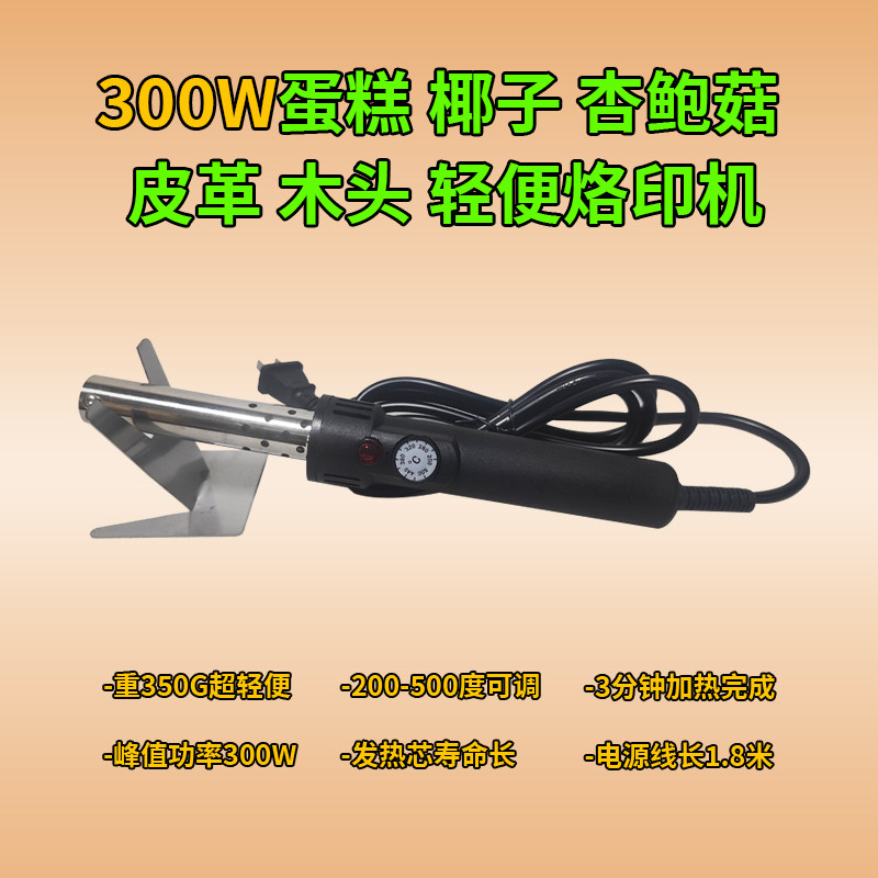 椰青椰子杏鲍菇可携式可调温烙印机烧烤蛋糕木材皮革铜模DIY定制