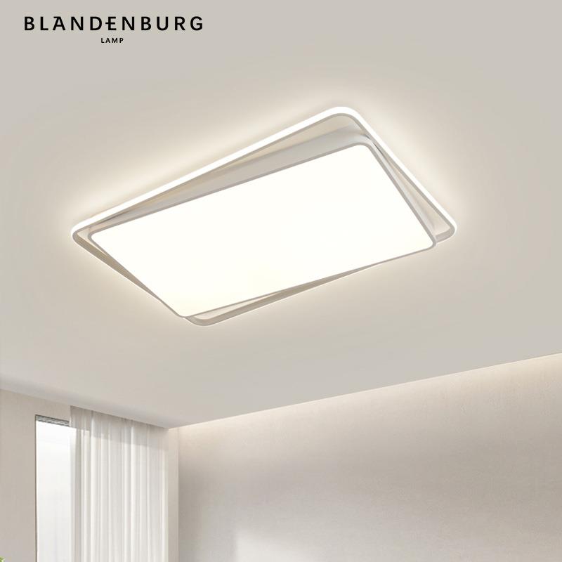 长方形吸顶灯led超亮北欧大厅灯饰现代简约超薄2023年新款客厅灯