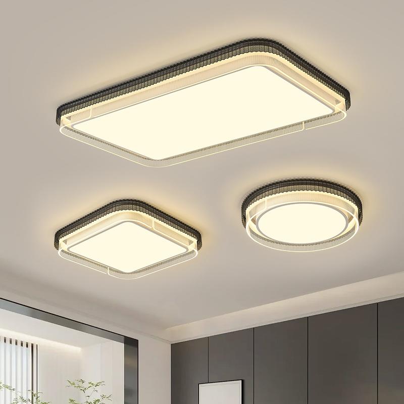 北欧led吸顶灯长方形客厅平板灯卧室现代简约超薄亚克力过道灯具