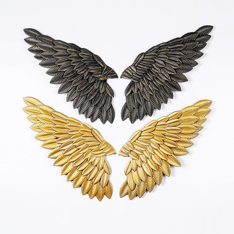 工业风复古铁艺翅膀壁挂酒吧店铺壁饰服装店儿童摄影道具装饰品