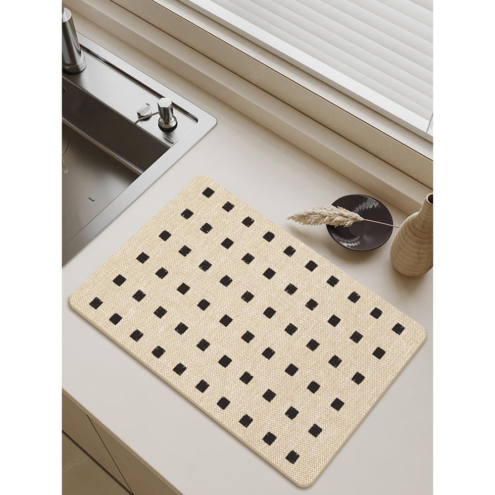 A5L科技皮厨房台面沥水垫子台面防烫洗碗控水垫吧台茶几吸水垫可