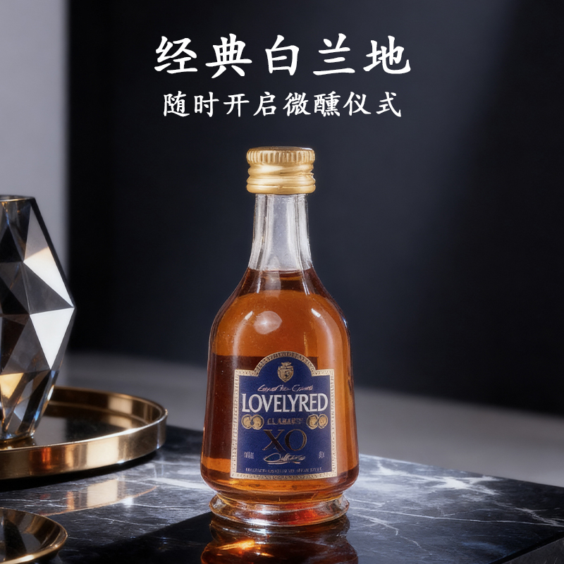 洋酒白兰地调酒基酒套装小瓶女生微醺小酒杯便利店同款网红Brandy