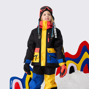 VECTOR玩可拓儿童滑雪服保暖防水单双板男女童新款滑雪衣裤套装冬