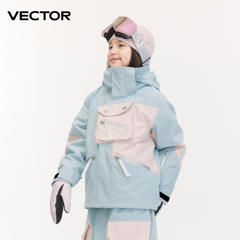 VECTOR玩可拓儿童滑雪服套装全套男童速干防水中大女童保暖外套冬