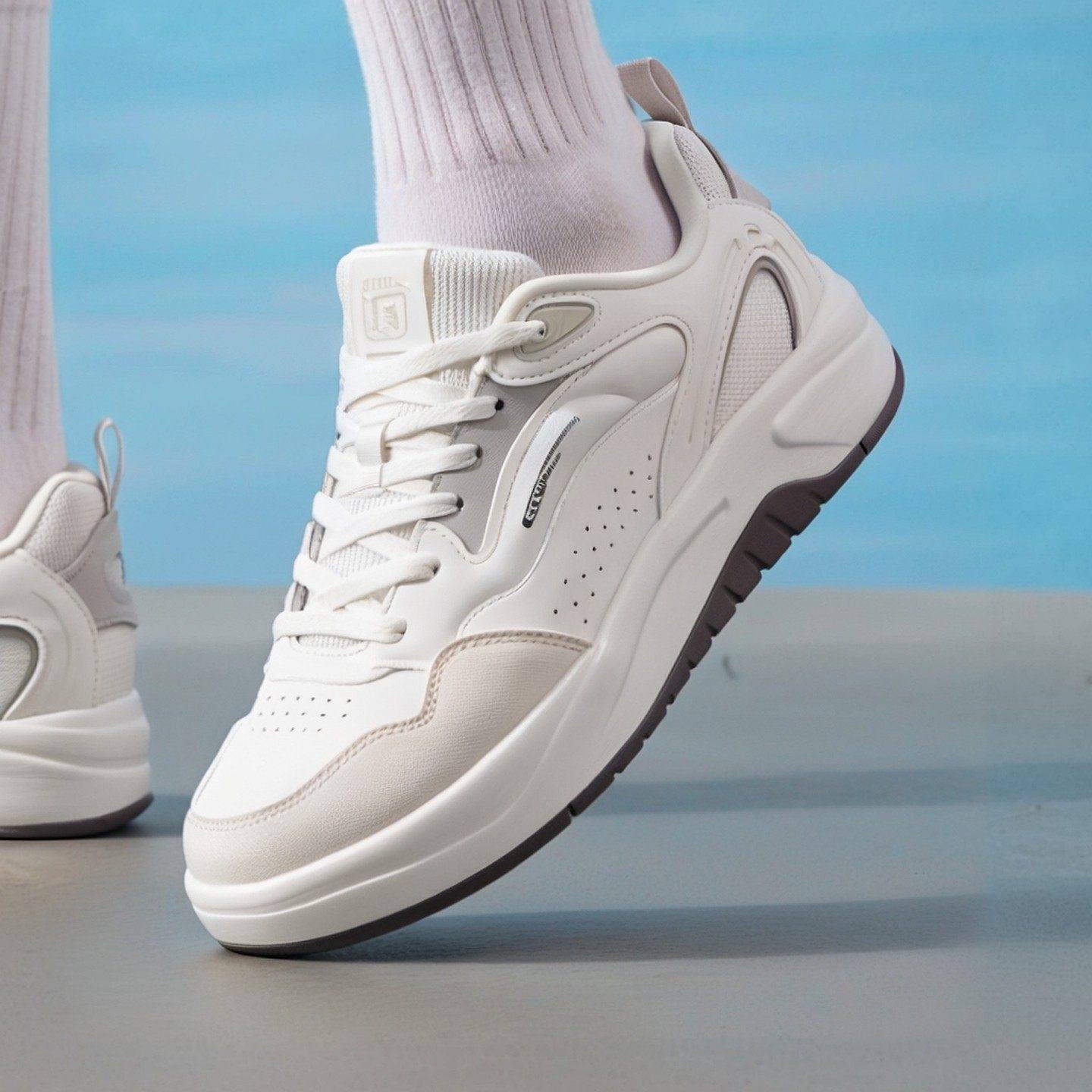 特步启浪lite板鞋2026春季新款女鞋保暖休闲运动鞋女士平底小白鞋,运动鞋new,跑步鞋,淘宝优惠券,粉丝福利购,淘宝优惠卷