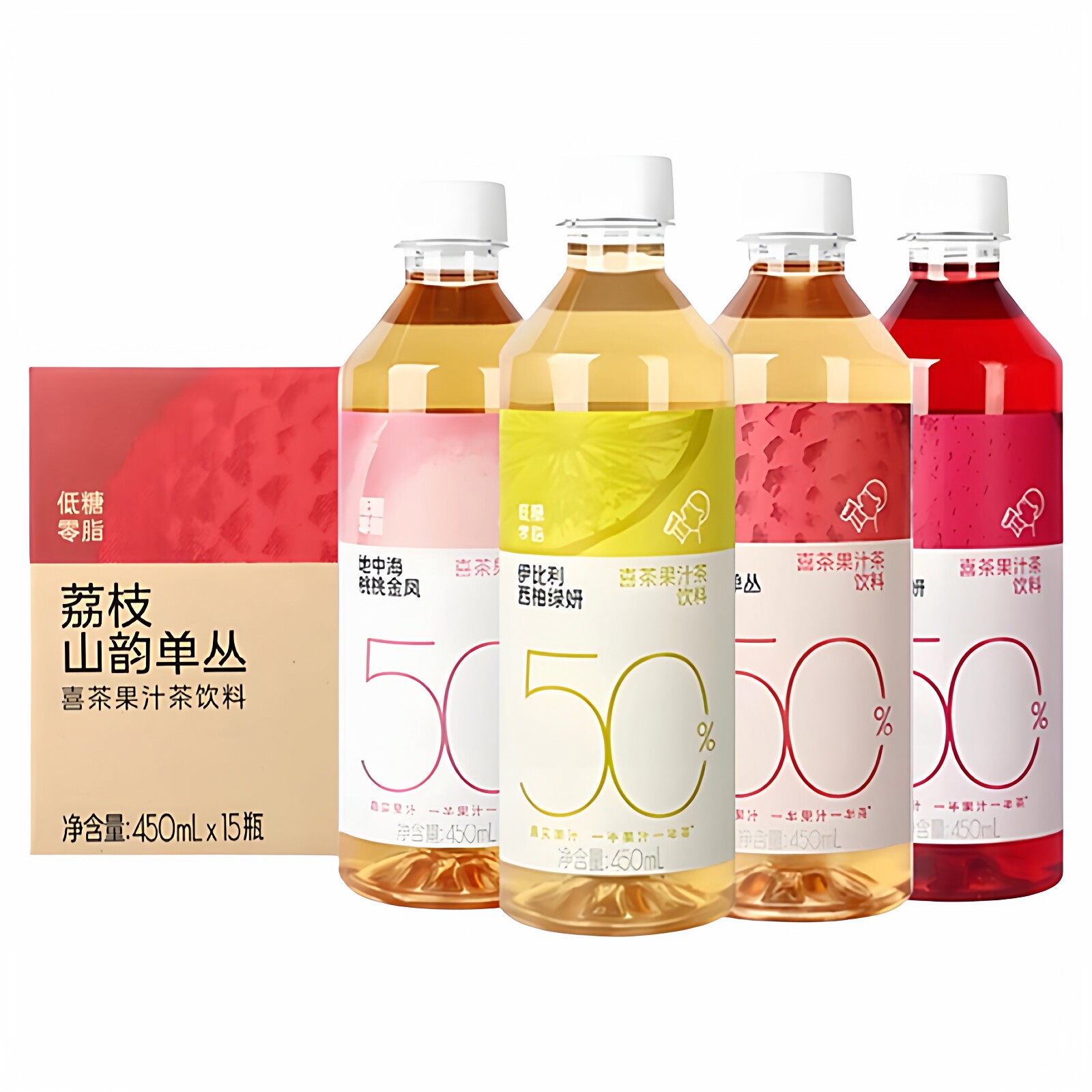 喜茶果汁茶450ml*15瓶整箱果味茶