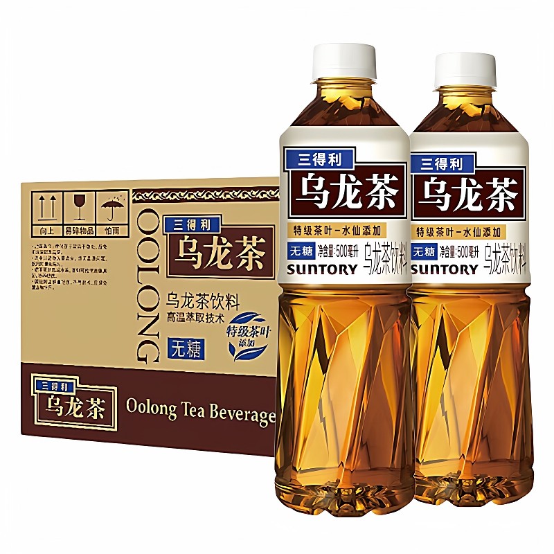 三得利乌龙茶500ml*15瓶整箱低糖无糖乌龙茶微甜茉莉茶茶饮料饮品