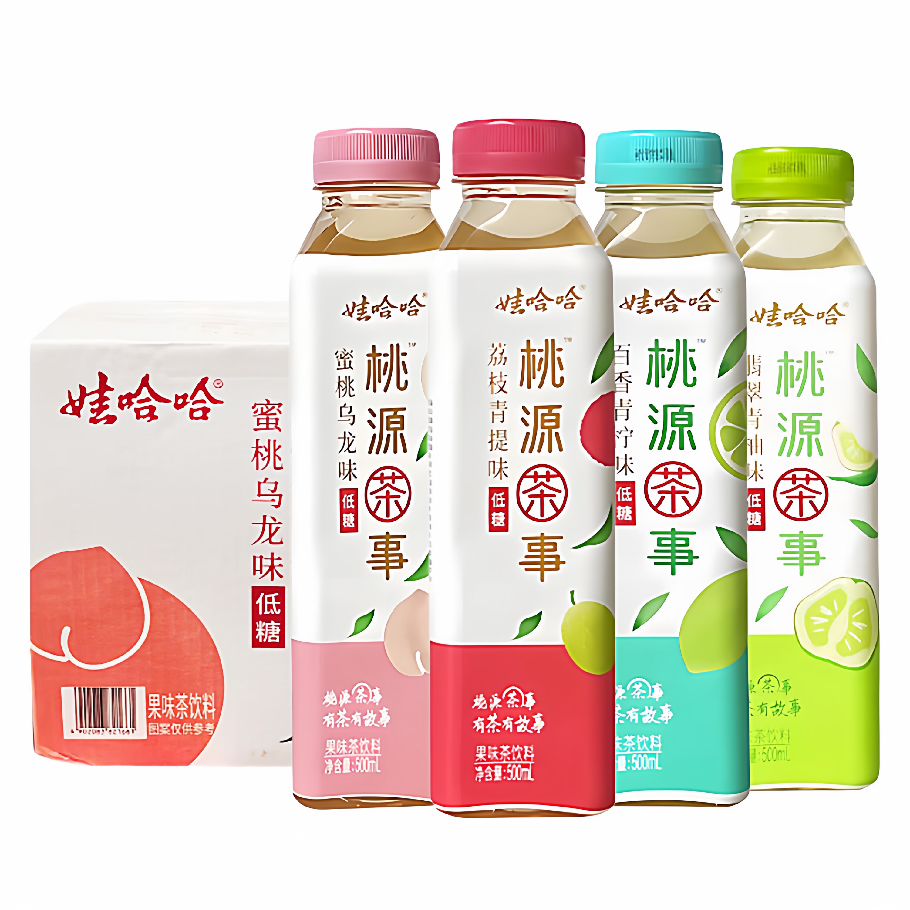 娃哈哈桃源茶事果味茶500ml*15瓶