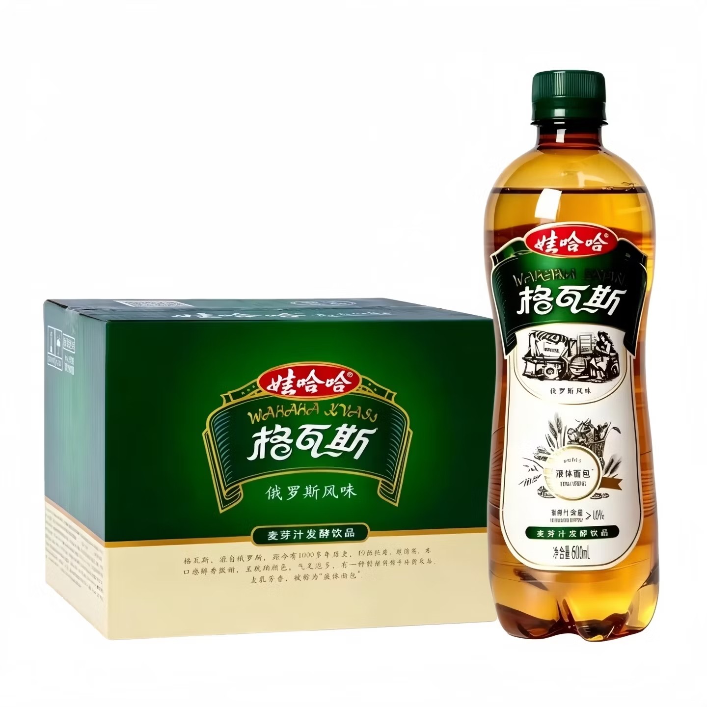 娃哈哈格瓦斯600ml*15瓶整箱
