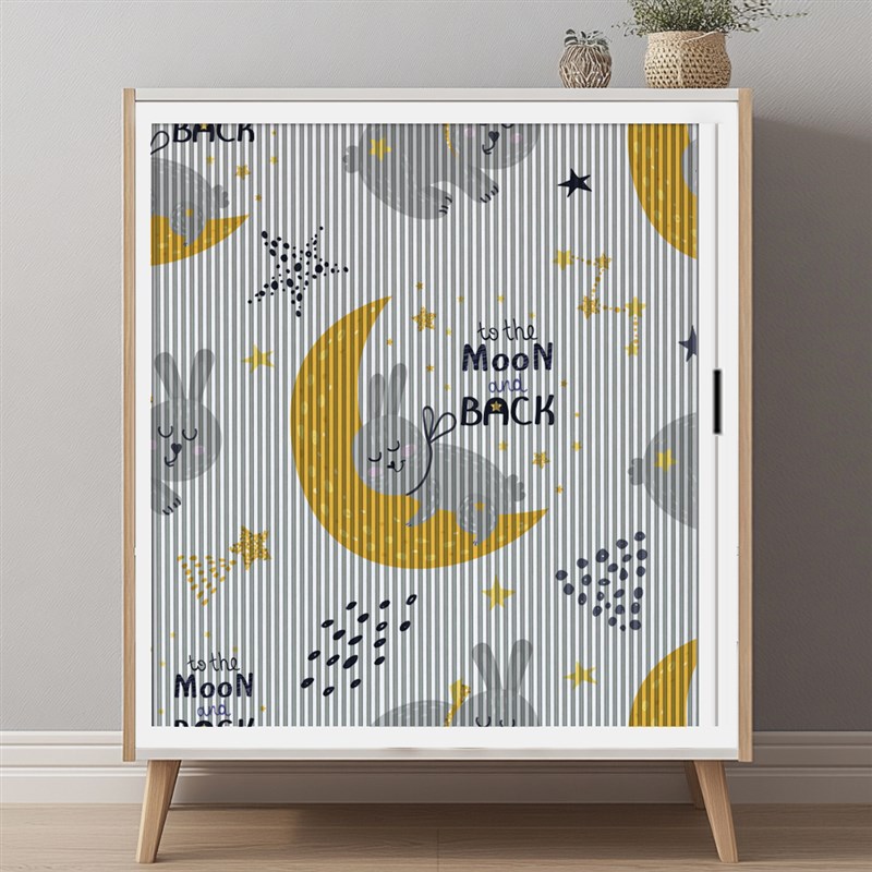 定制柜门遮挡帘免打孔折叠式书柜防尘帘F柜子隐形推拉式简易整体