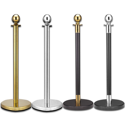 礼宾柱隔离带安全护栏挂绳围栏酒店金色圆球迎宾栏杆座