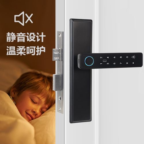 室内指纹锁卧室办公室密码锁房间免孔调节替换家用球形机械锁