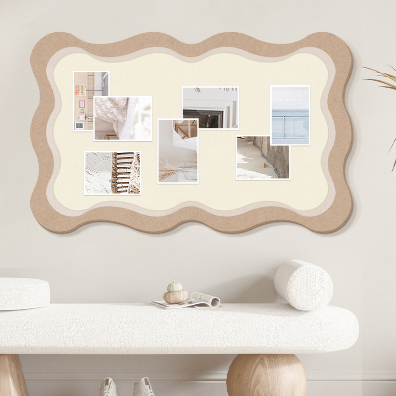 孟菲斯风格照片墙面装饰软木板毛毡墙贴in背景墙板留言板挂墙卧室