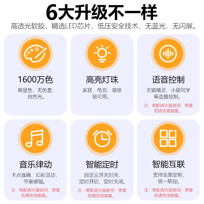 低压裸板led灯带自粘超亮线性灯槽2三色灯条RGBWC灯光氛围感