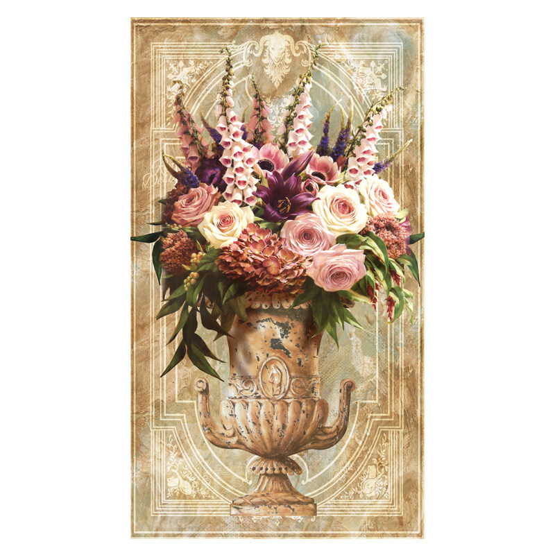 墙纸自粘欧式瓶立体油画D玄关过道背景墙画壁纸客厅走廊墙贴纸