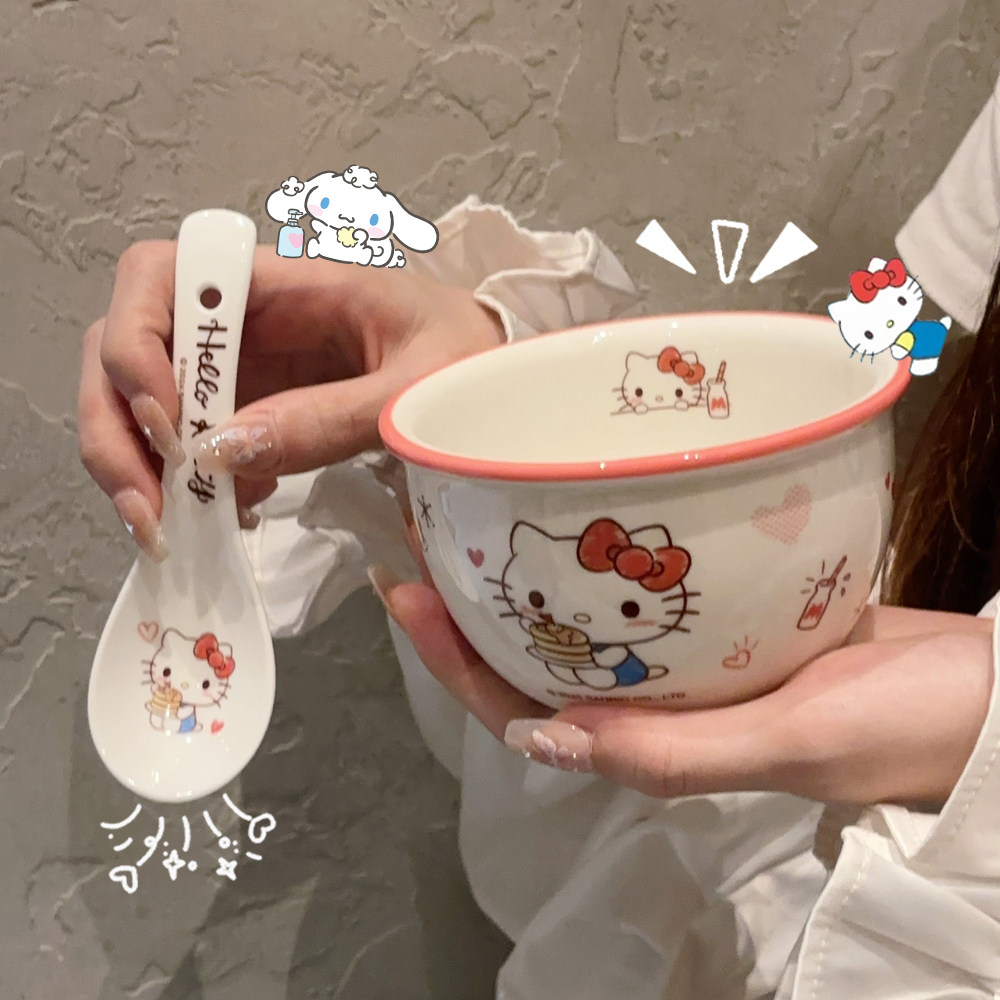 hellokitty儿童饭碗家用陶瓷米饭碗吃饭碗个人专用碗特别好看的碗,餐饮具,碗,淘宝优惠券,粉丝福利购,淘宝优惠卷