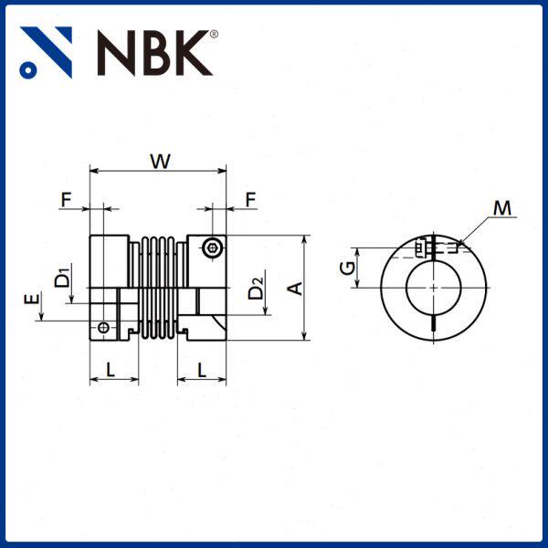 NBK锅屋 MBB-C波纹管联轴器 零背隙挠性连轴器伺服马达步进电机