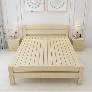 可定制简约实木床松木次卧单人双人床儿童床员工学R生宿舍用床15