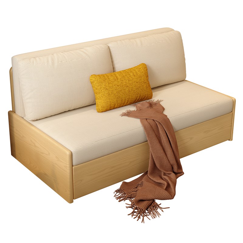 单人小户型客厅实木沙发床s折叠两用2025新款 1.2米新型沙发床一