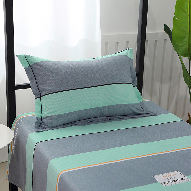 加厚全棉学生宿舍床上三件套100简约单人被套男寝W室上下铺3六