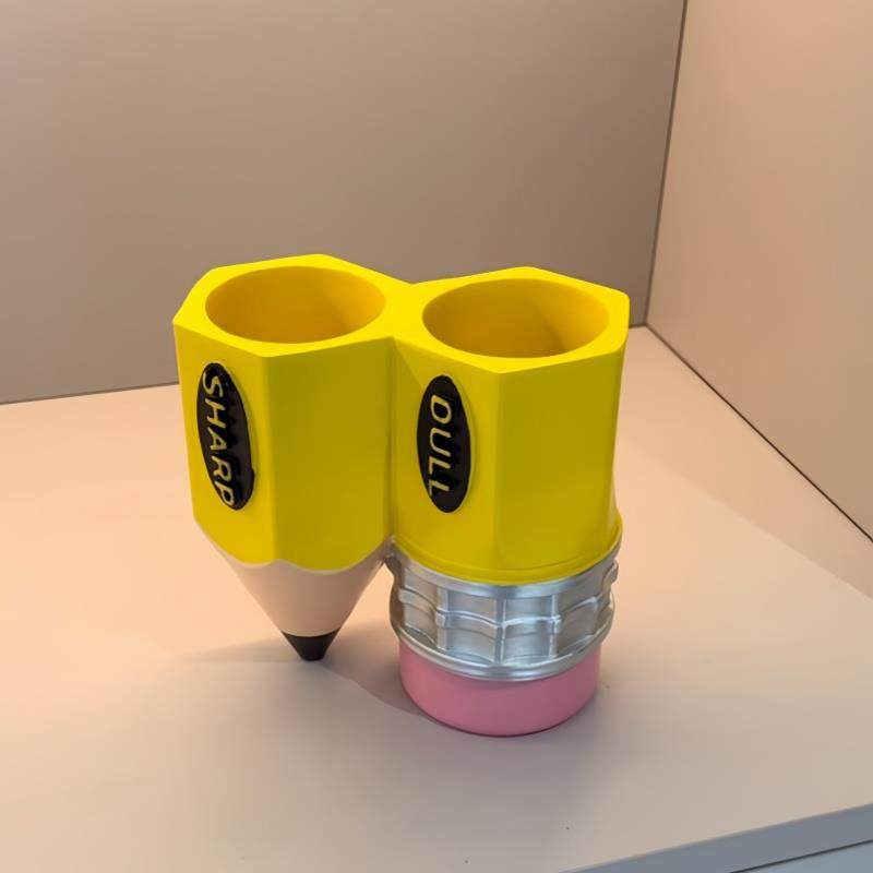 多巴胺笔筒办公室桌面收纳盒化妆刷桶趣味创意可爱高颜值树脂摆件,收纳整理,笔筒,淘宝优惠券,粉丝福利购,淘宝优惠卷