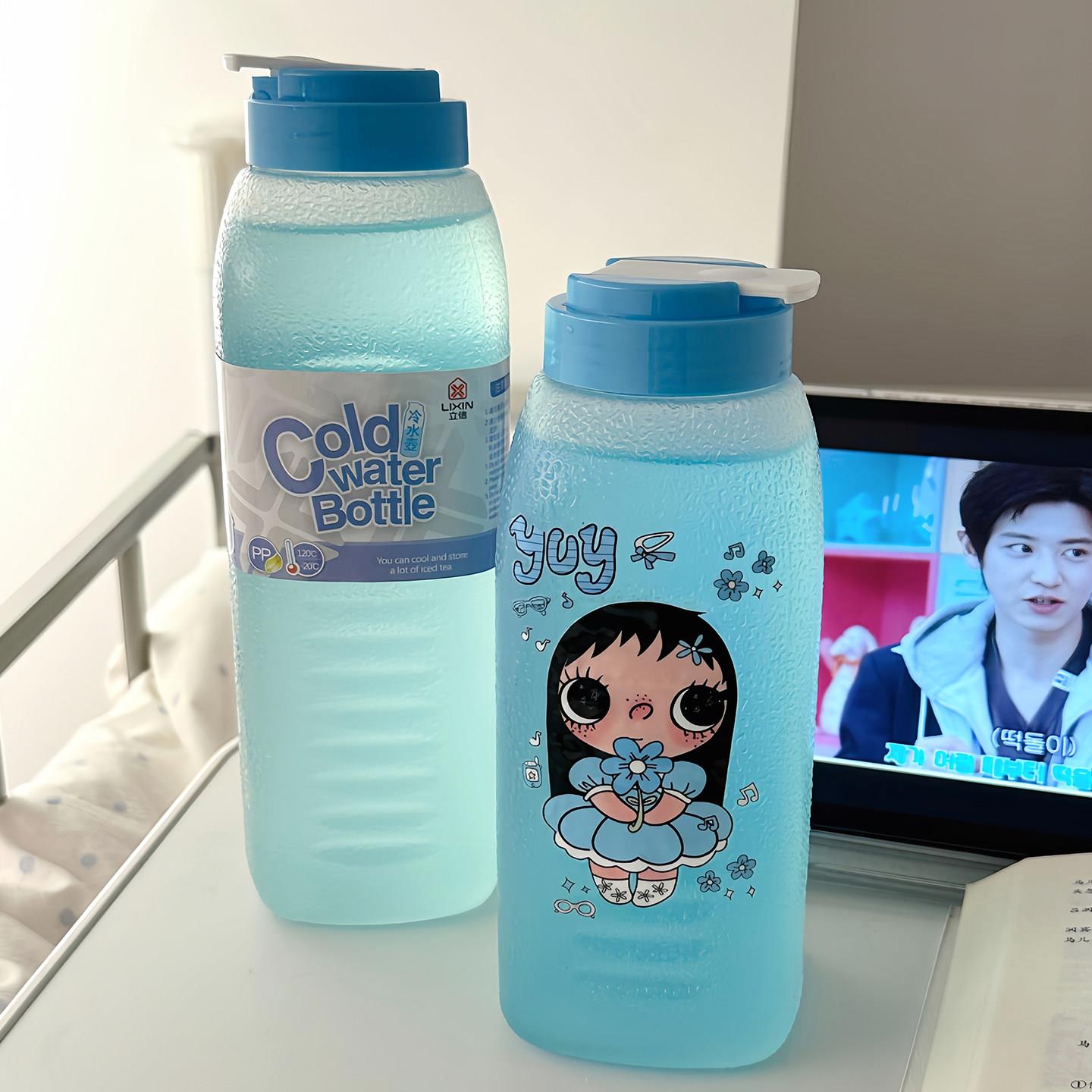 骗水神器！大容量水杯便携式耐高温食品级宿舍学生备考泡茶冷泡杯