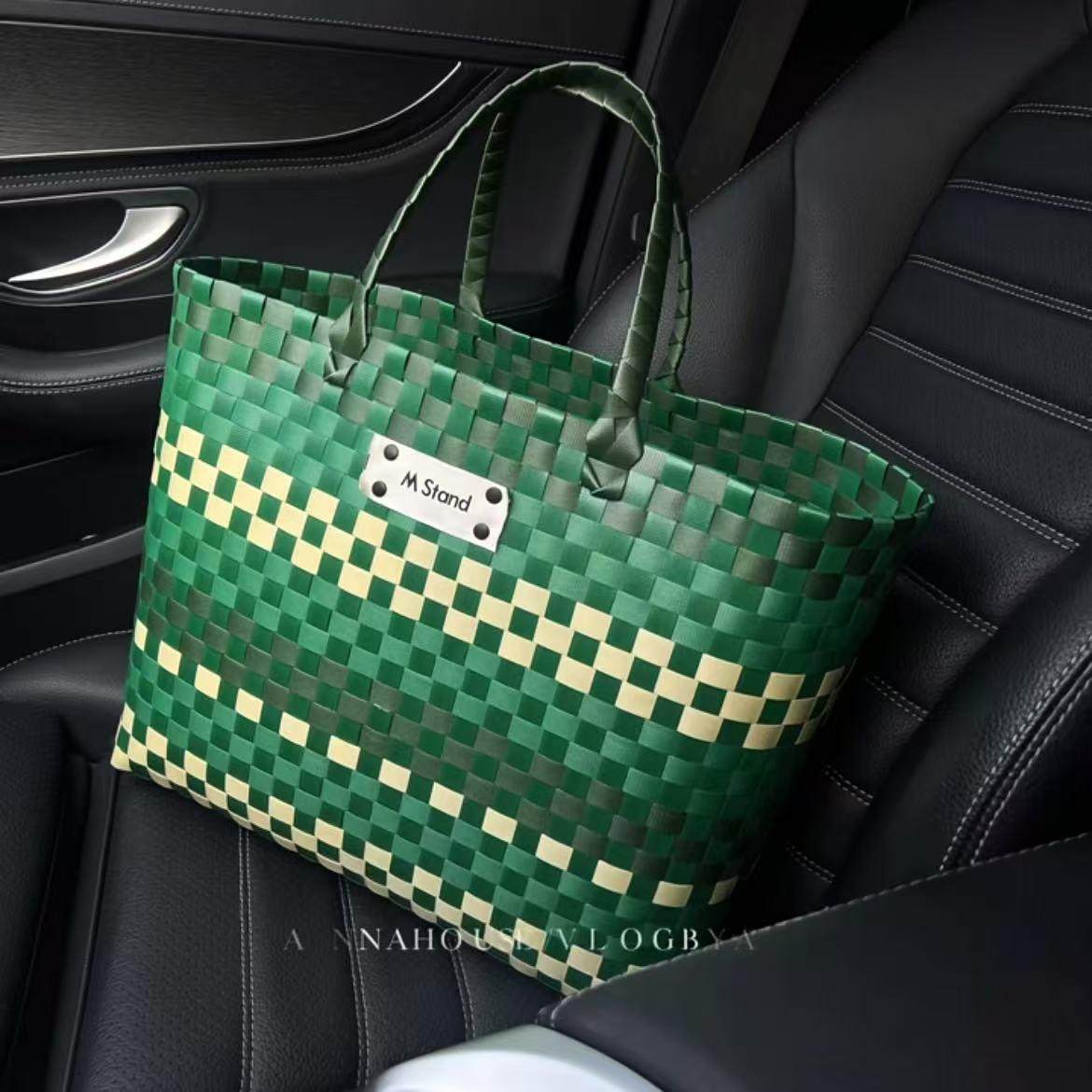 编织手提包大容量买菜包上班族通勤度假包创意百搭沙滩包购物袋,收纳整理,购物篮,淘宝优惠券,粉丝福利购,淘宝优惠卷