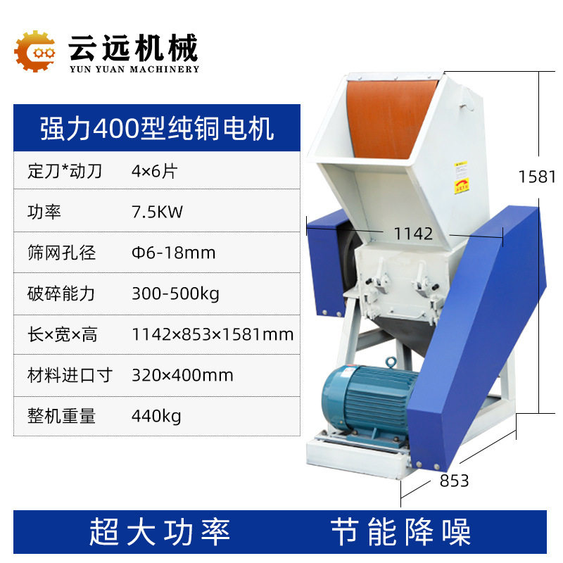 大口径塑料粉碎机工业用机边打料碎料机废旧水果筐回收大型破碎机,机械设备,破碎机,淘宝优惠券,粉丝福利购,淘宝优惠卷