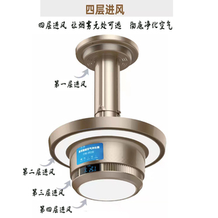 麻将机吸烟灯 外排季洁抽烟机棋牌室空气净化器管道抽风机吊顶