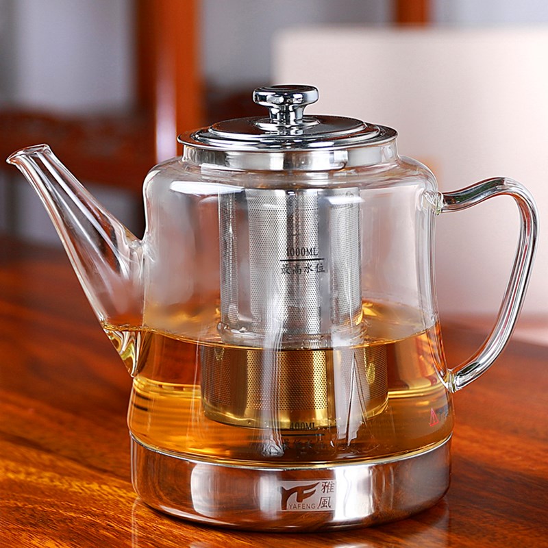 雅风玻璃茶壶煮茶器黑茶电磁炉煮茶壶泡茶过滤大容量电陶炉烧水壶