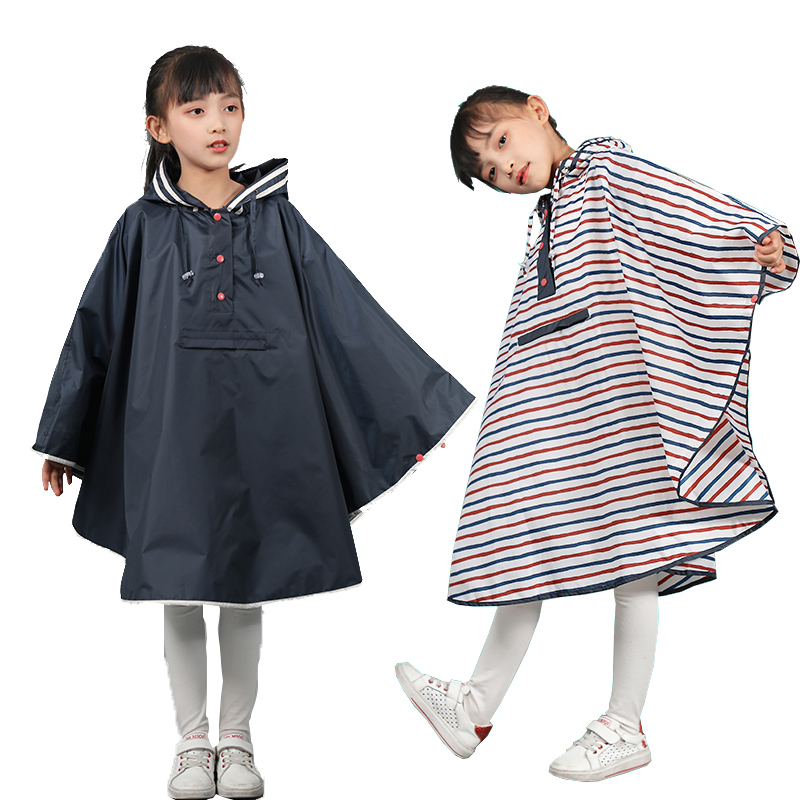 儿童雨衣女带书包位小学生可爱幼儿园上学公主便携式斗篷雨披男童