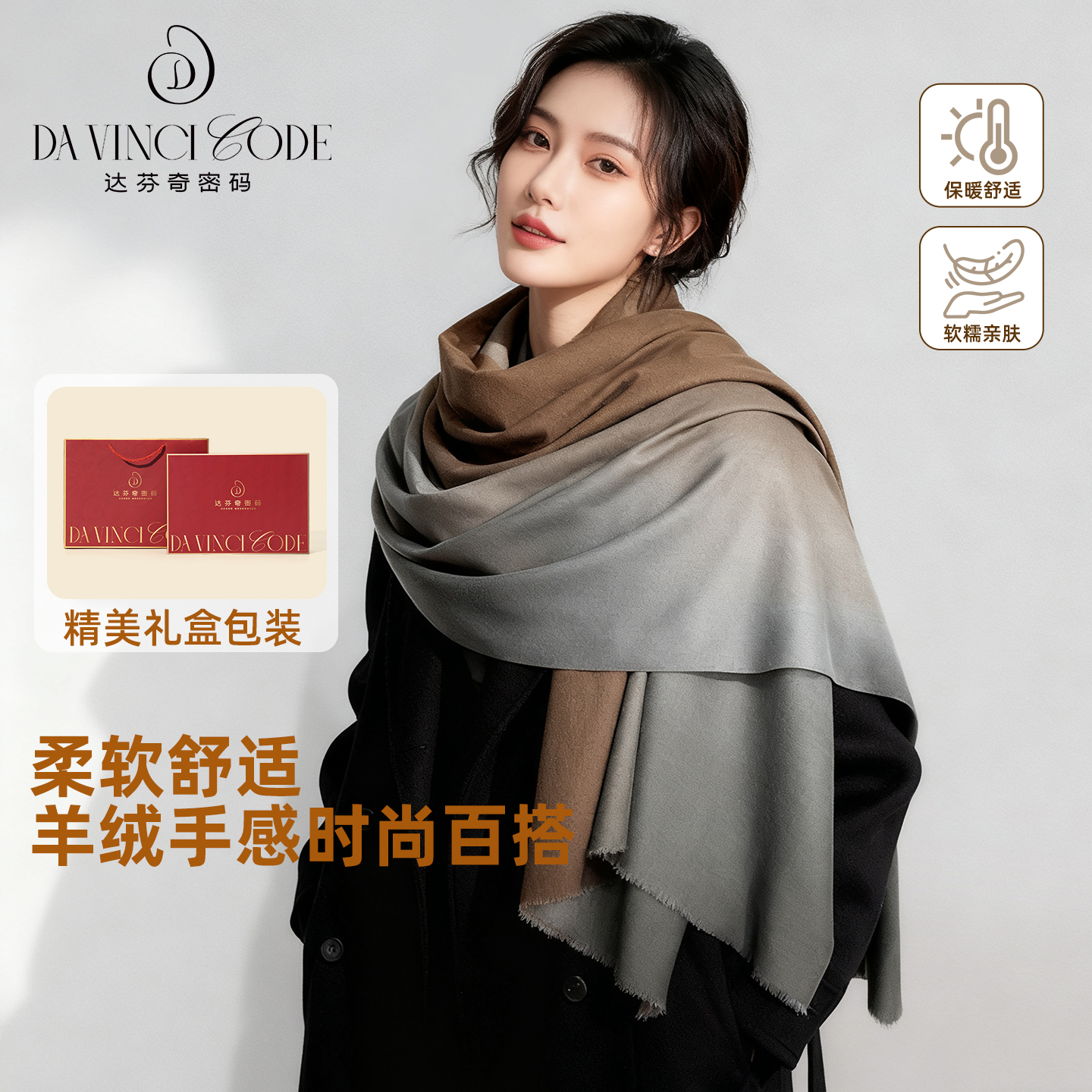 【爆款推荐】时尚女披肩保暖两穿