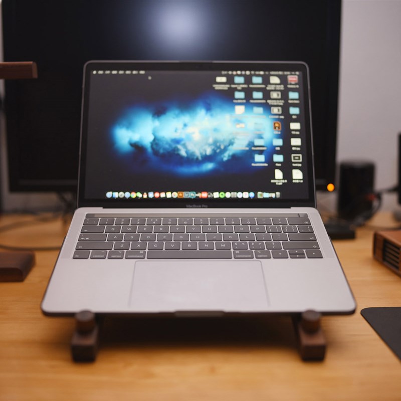 笔记本支架增高托架 桌面木质便捷式平板散热器架子手提抬高