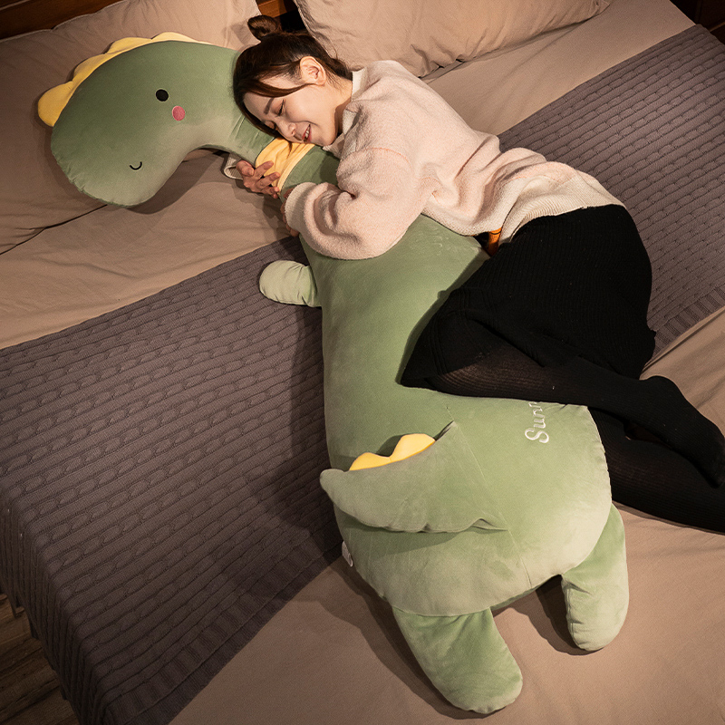 大白鹅恐龙玩偶毛绒长条抱枕女生睡觉男生款娃娃床上抱睡公仔
