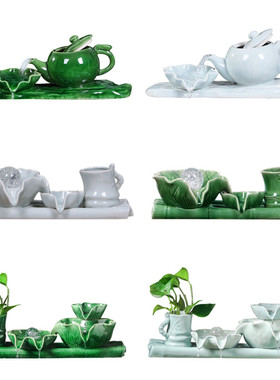 陶瓷自动循环流水养鱼盆鱼缸增氧室内喷泉瀑布装饰造景摆件