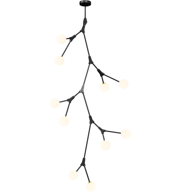 旋转楼梯灯长吊灯简约loft公寓别墅客厅创意复式楼树枝树杈大吊灯