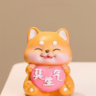 莫生气小办公室工位装 饰品治愈系爱小动物熊猫青蛙小猪公仔