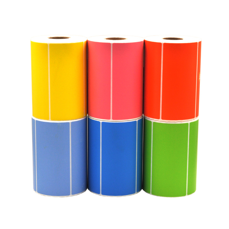 美库彩色条码纸* 2      铜版染色干胶标签纸