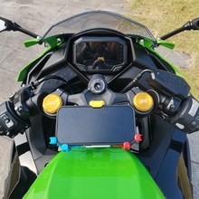 适用川崎ZX-4R摩托车减震手机支架无线充R电可旋转中置导航