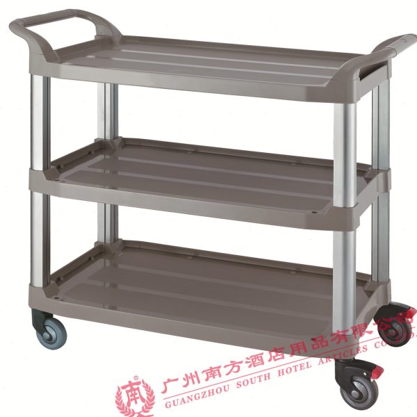 DU2PSCC-01塑料三层送餐车酒店客房服务车酒水车多功能手推车