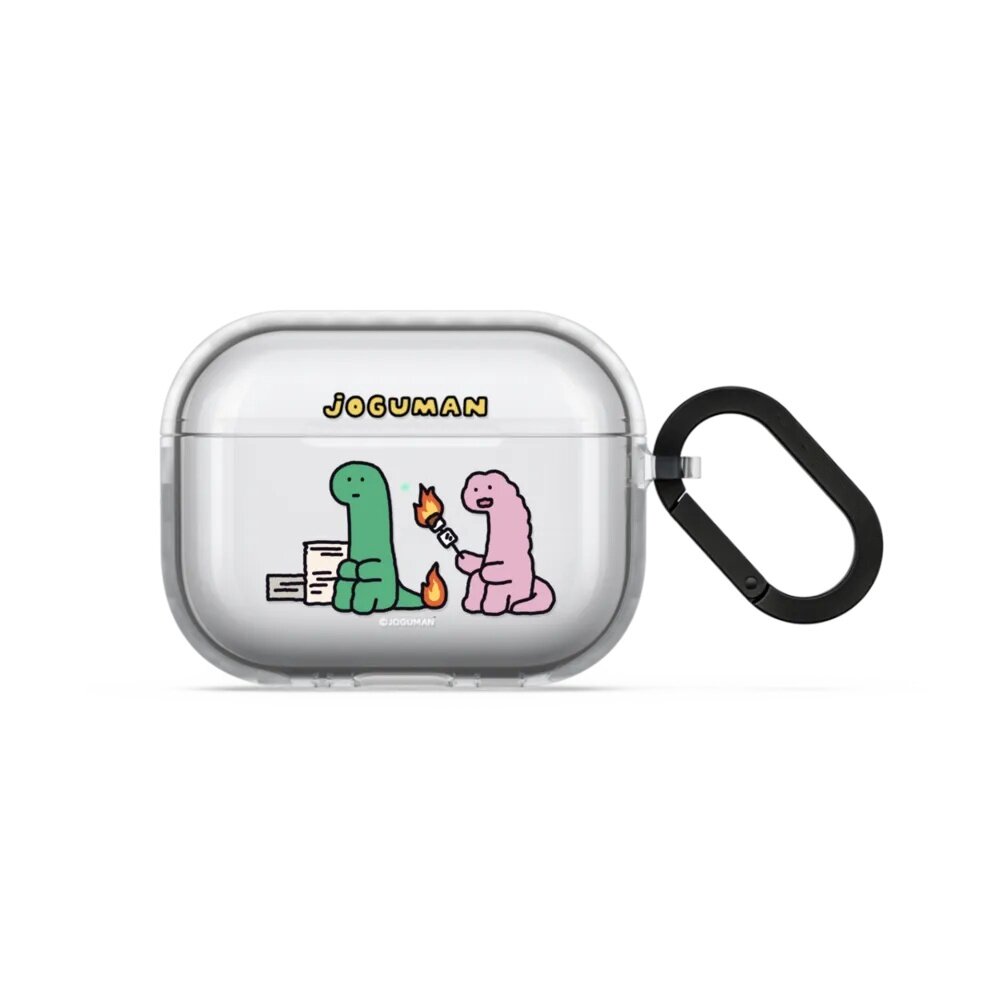 JOGUMAN小恐龙打工日常透明耳机壳4代AirPodsPro第三代明星同款适用AirPodsPro二代AirPods降噪蓝牙保护套