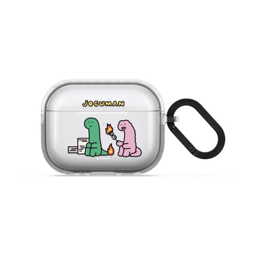 JOGUMAN小恐龙打工日常透明耳机壳4代AirPodsPro第三代明星同款适用AirPodsPro二代AirPods降噪蓝牙保护套