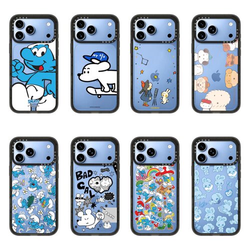 经典蓝精灵冰川蓝适用于苹果iPhone18/17ProMax治愈卡通16promax磁吸手机壳15pro防摔14/13pro保护套MagSafe