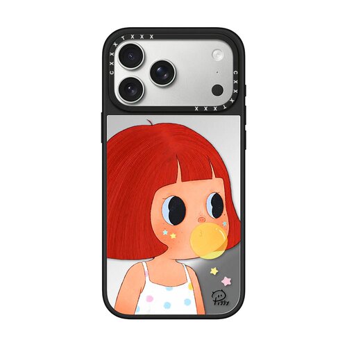 吹泡泡的红发女孩适用于苹果18ProiPhone17ProMax小众可爱治愈16磁吸手机壳15plus防摔14/13pro保护套MagSafe