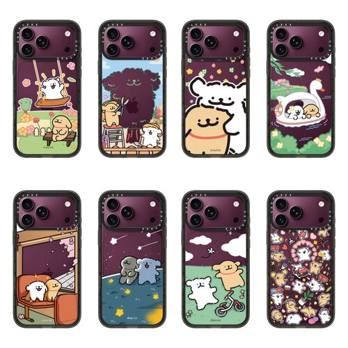Maltese 小狗荡秋千勃艮第酒红色适用于苹果iPhone18/17/16ProMax磁吸炫酷手机壳15p防摔14/13p保护套MagSafe