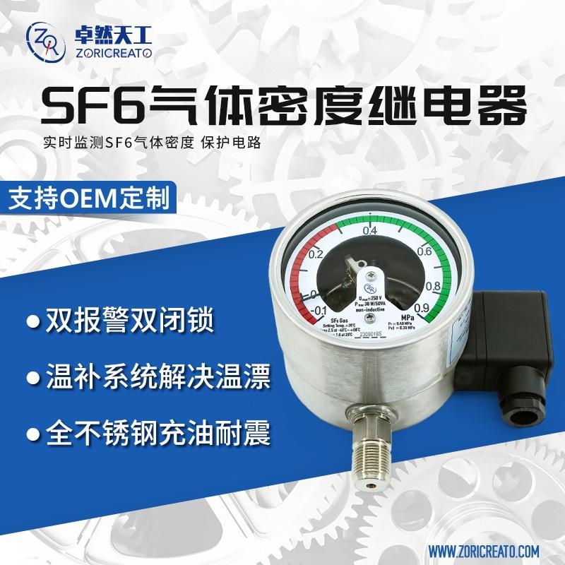 SF6气体密度继电器耐震充油电接点六氟化硫压力表气体密度控制器