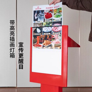 收银台店铺小型饭店门口咨询台小吧台餐饮商用进门接待迎宾台灯箱