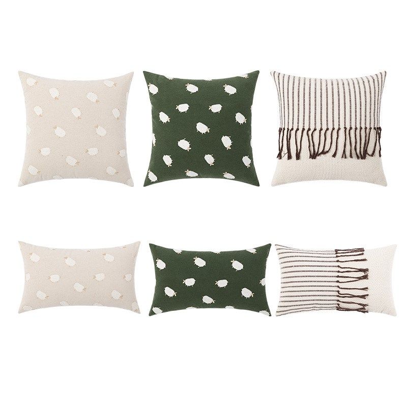 现代小新流苏刺绣抱枕靠垫办公椅客厅沙发民宿抱枕样板间,居家布艺,抱枕被,淘宝优惠券,粉丝福利购,淘宝优惠卷