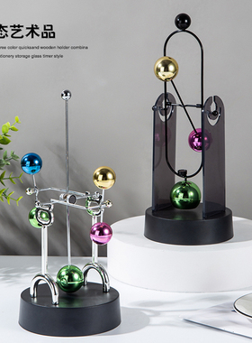 创意电动磁性摇摆仪器混沌摆天体彩球永动机减压办公室送男生